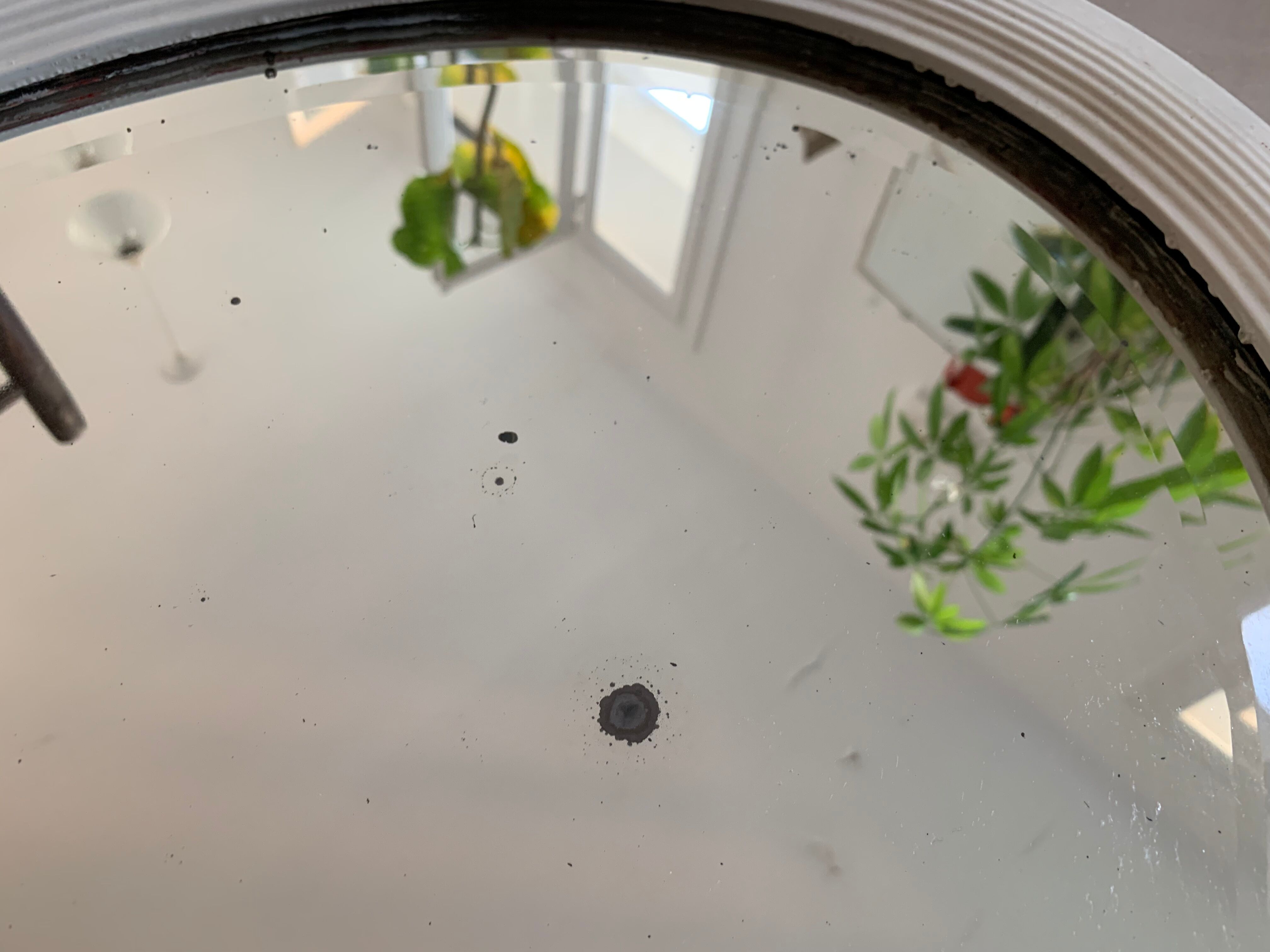 Old oval and beveled mirror 51x66cm