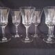 Set of 6 water glasses and 6 wine glasses in cut crystal Val Saint Lambert