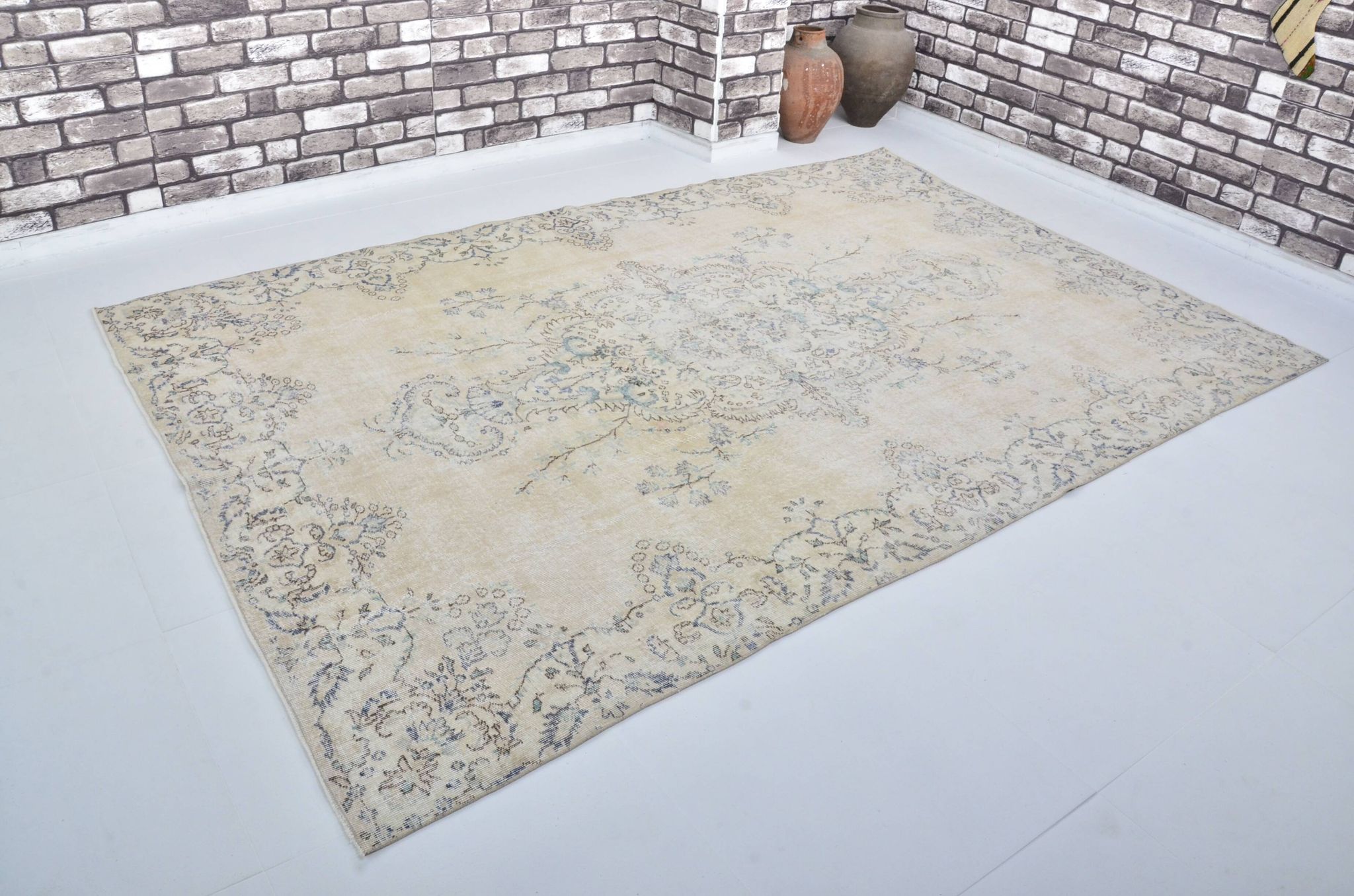 Turkish Oushak Handmade Carpet sku 3182