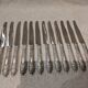 12 silver-plated metal table knives yrras style louis xvi