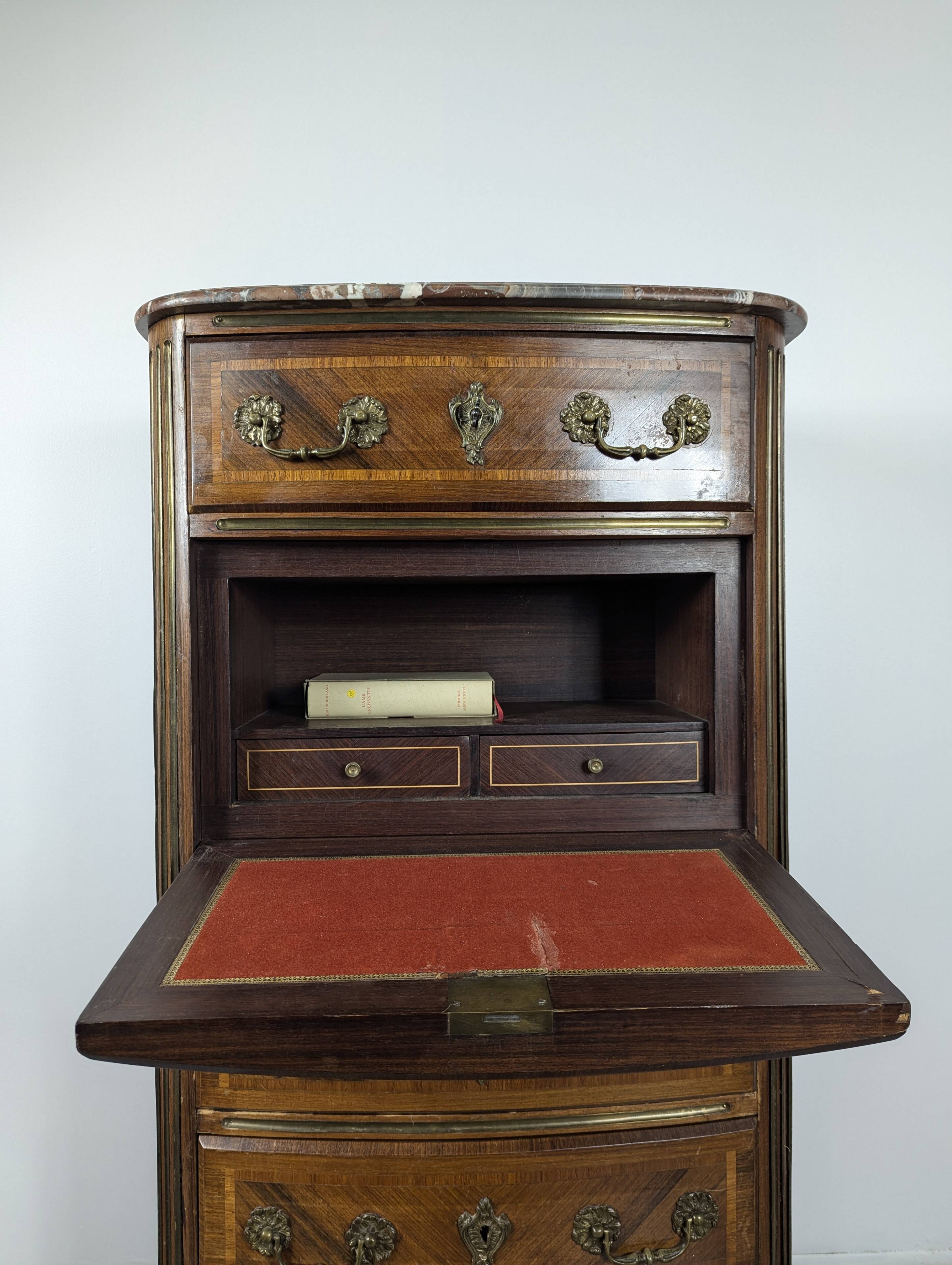 Regency style rosewood chiffonier secretary