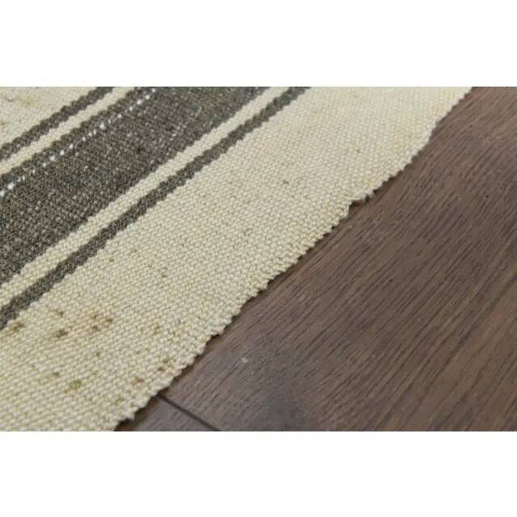 1970s Vintage Turkish Handmade Wool Cotton Brown Kilim Rug 173x369