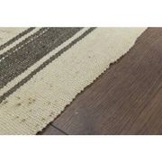1970s Vintage Turkish Handmade Wool Cotton Brown Kilim Rug 173x369
