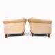 Pair of Art Deco club armchairs in champagne mohair, 1930.