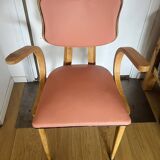 Suite de 4 Fauteuils Vintage « papillon » Pieds Compas