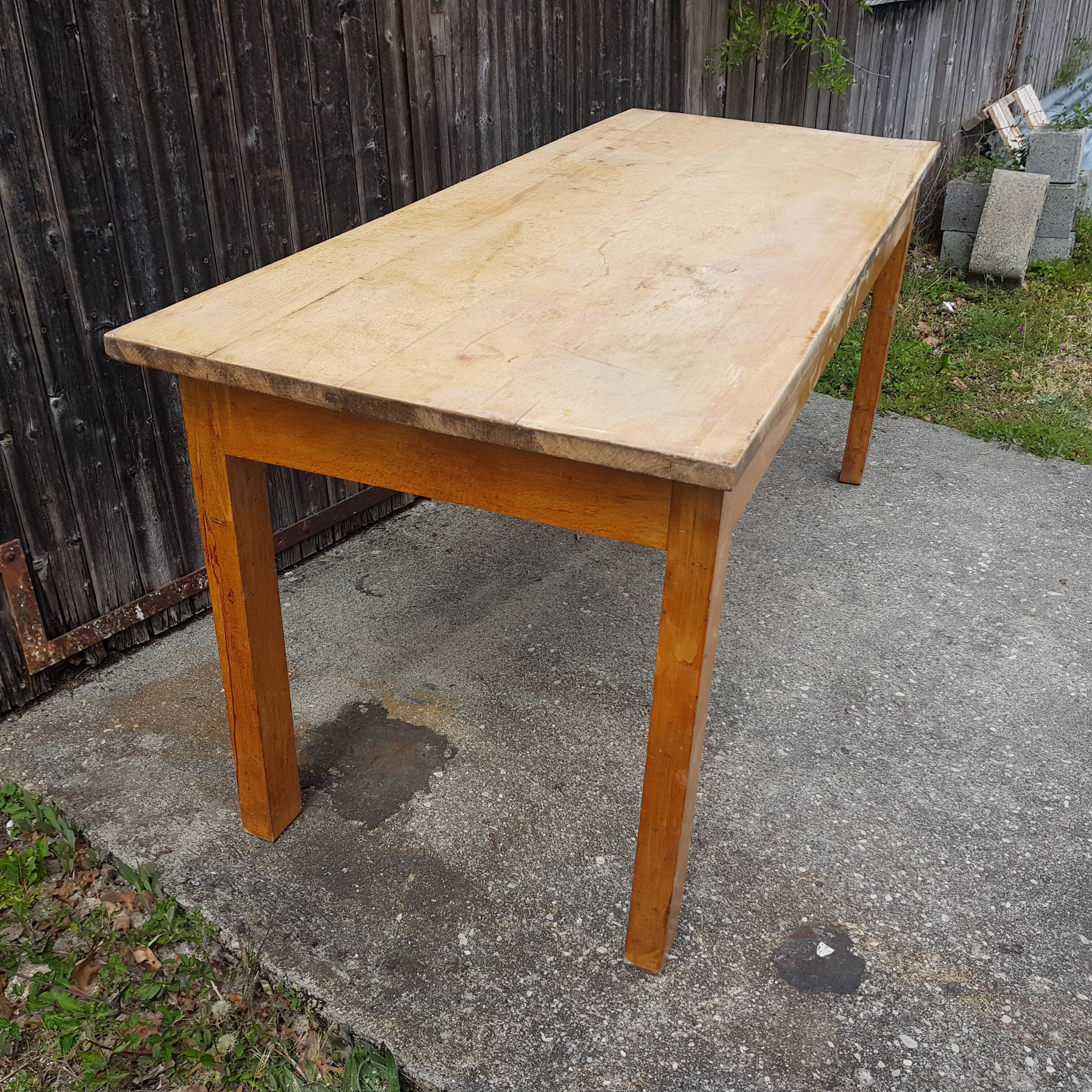 Solid wood dining table