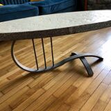 70s wrought iron coffee table