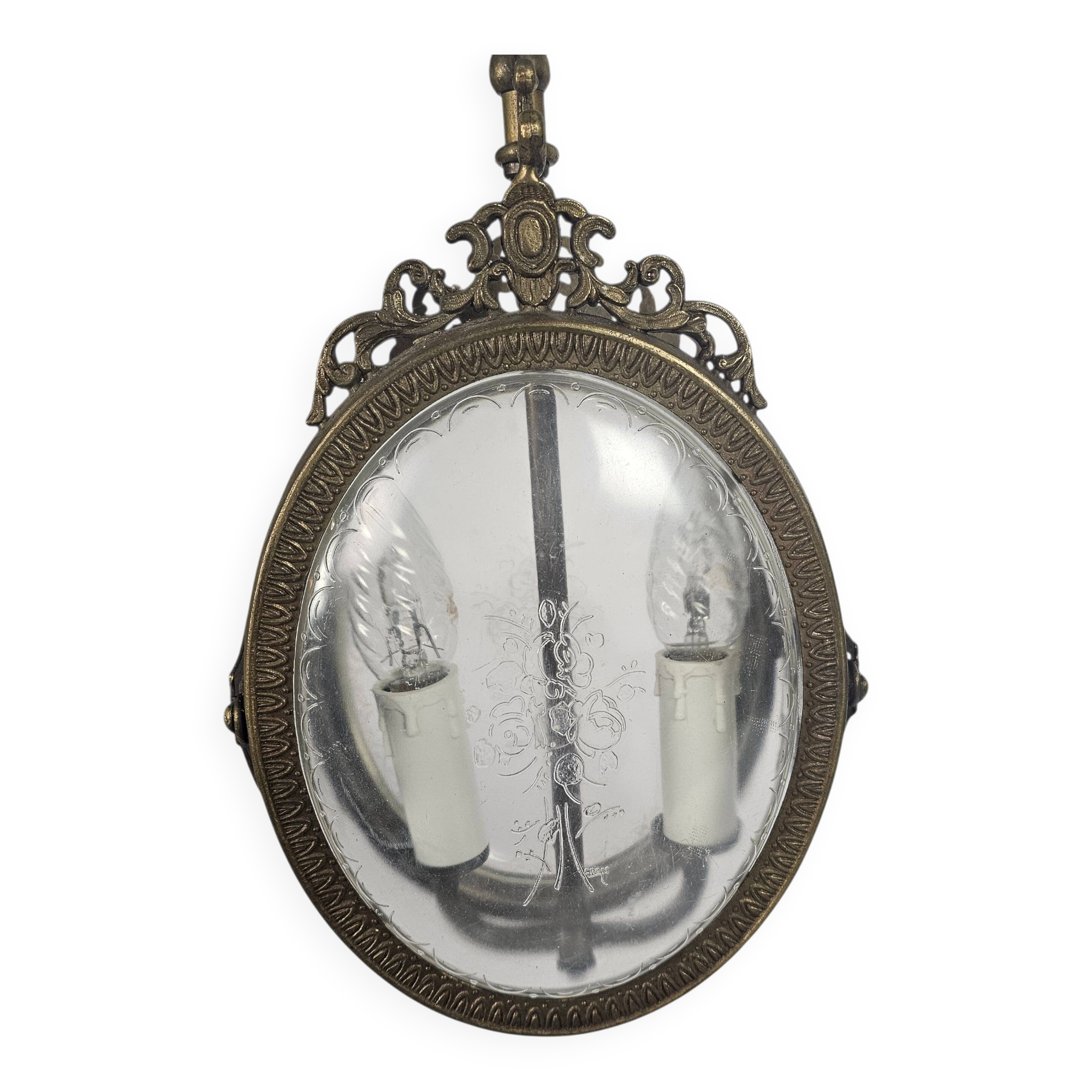 Pendant lamp - Hollywood Regency style - 'Cross' - gold-colored - gilded