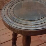 Tripod stool with turned legs