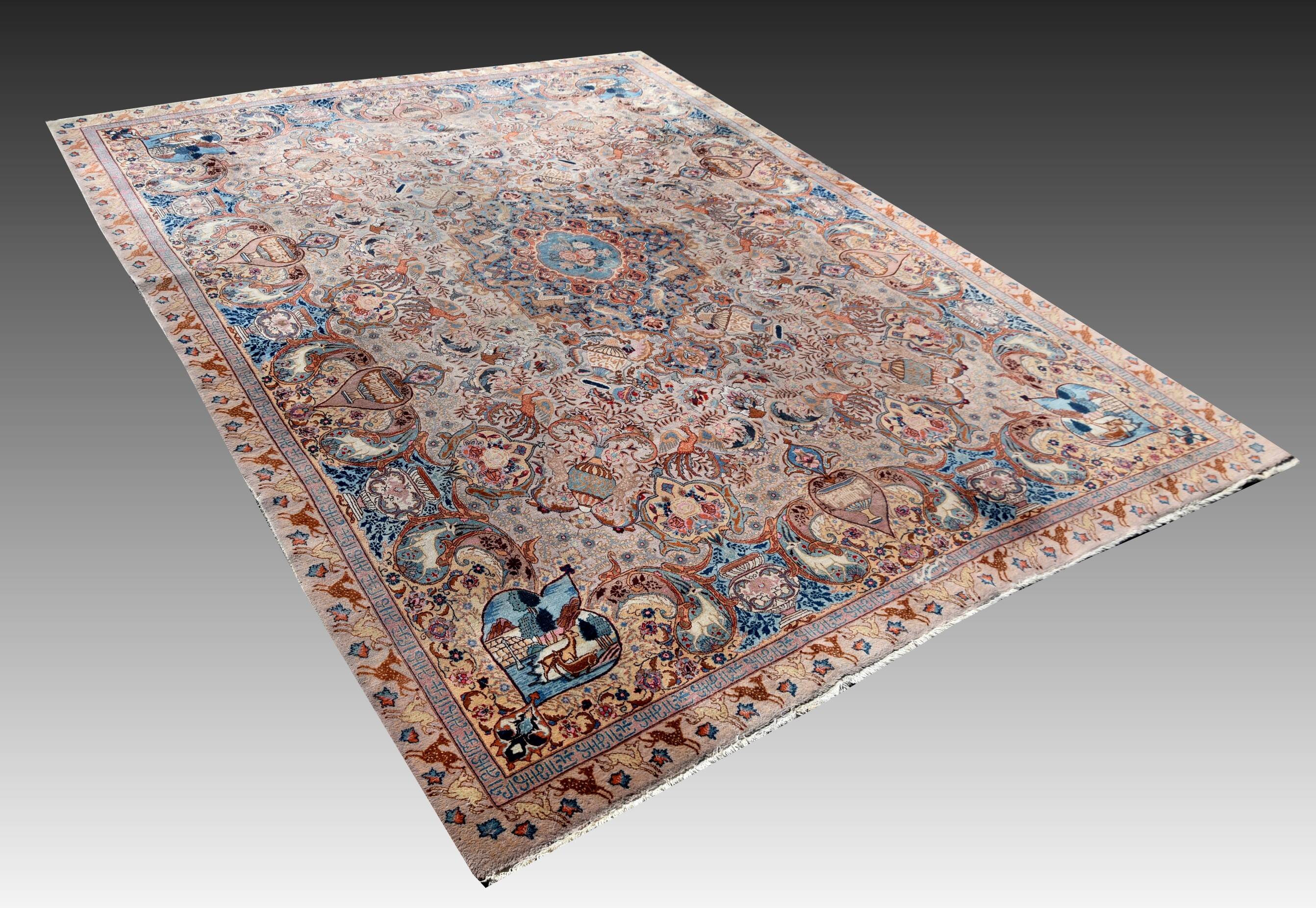 Large Iranian Oriental Rug KASHMAR - 2.95 x 3.95 Meters