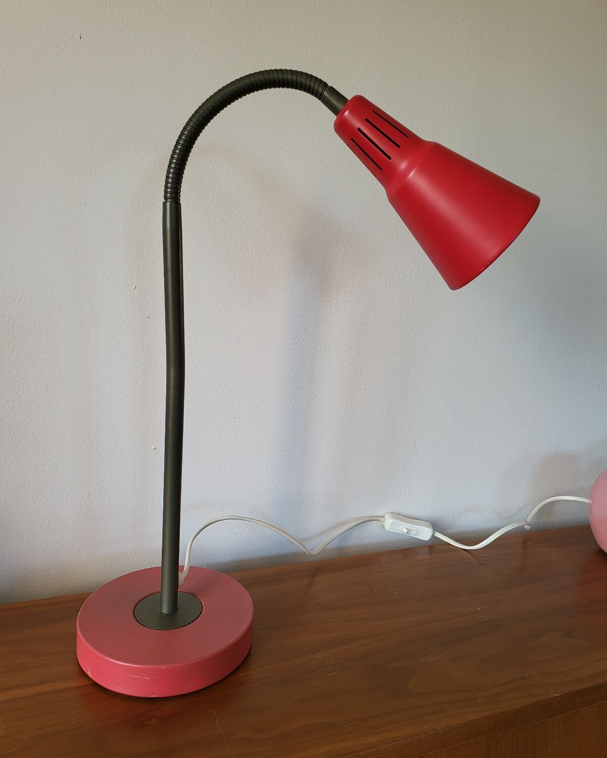 Red IKEA Desk Lamp by Marianne Hagberg Kvart