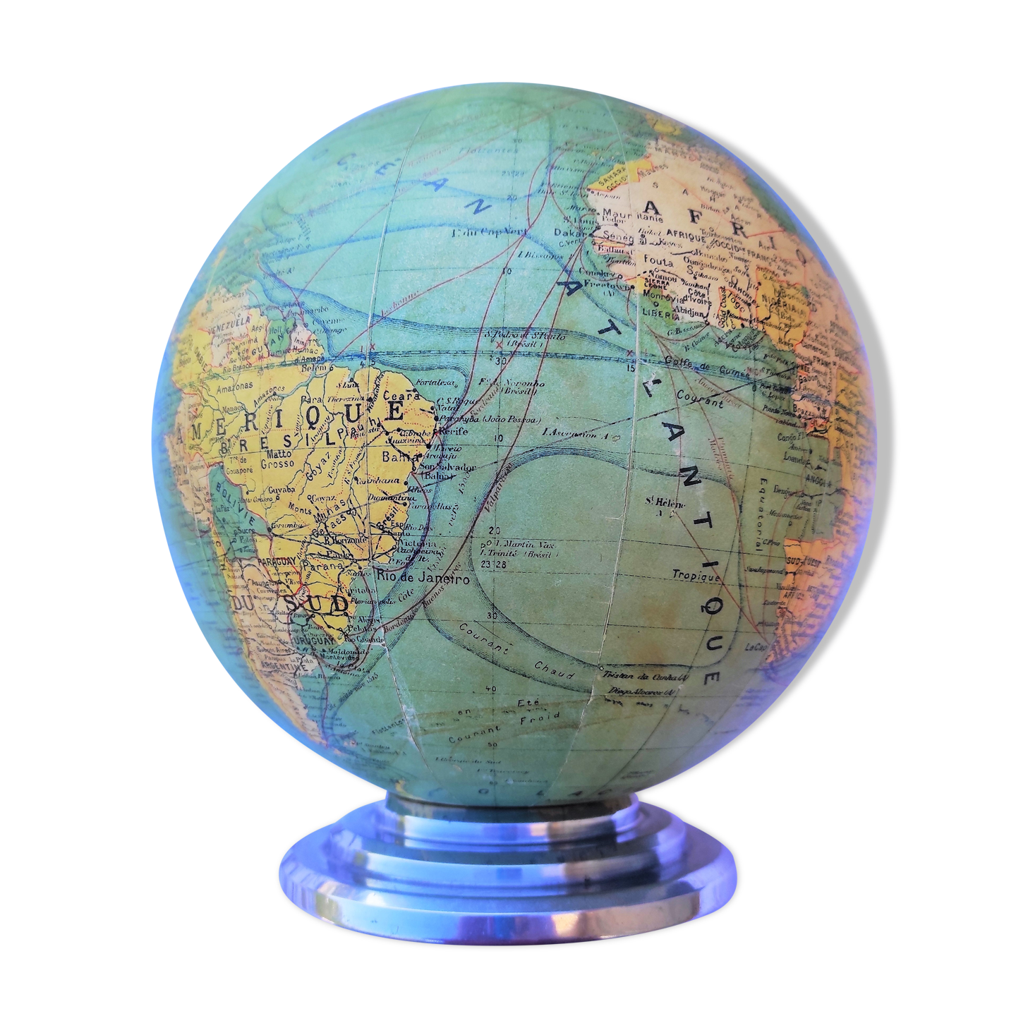 Globle around the 1930s on aluminum base