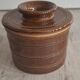 Water butter dish in stoneware