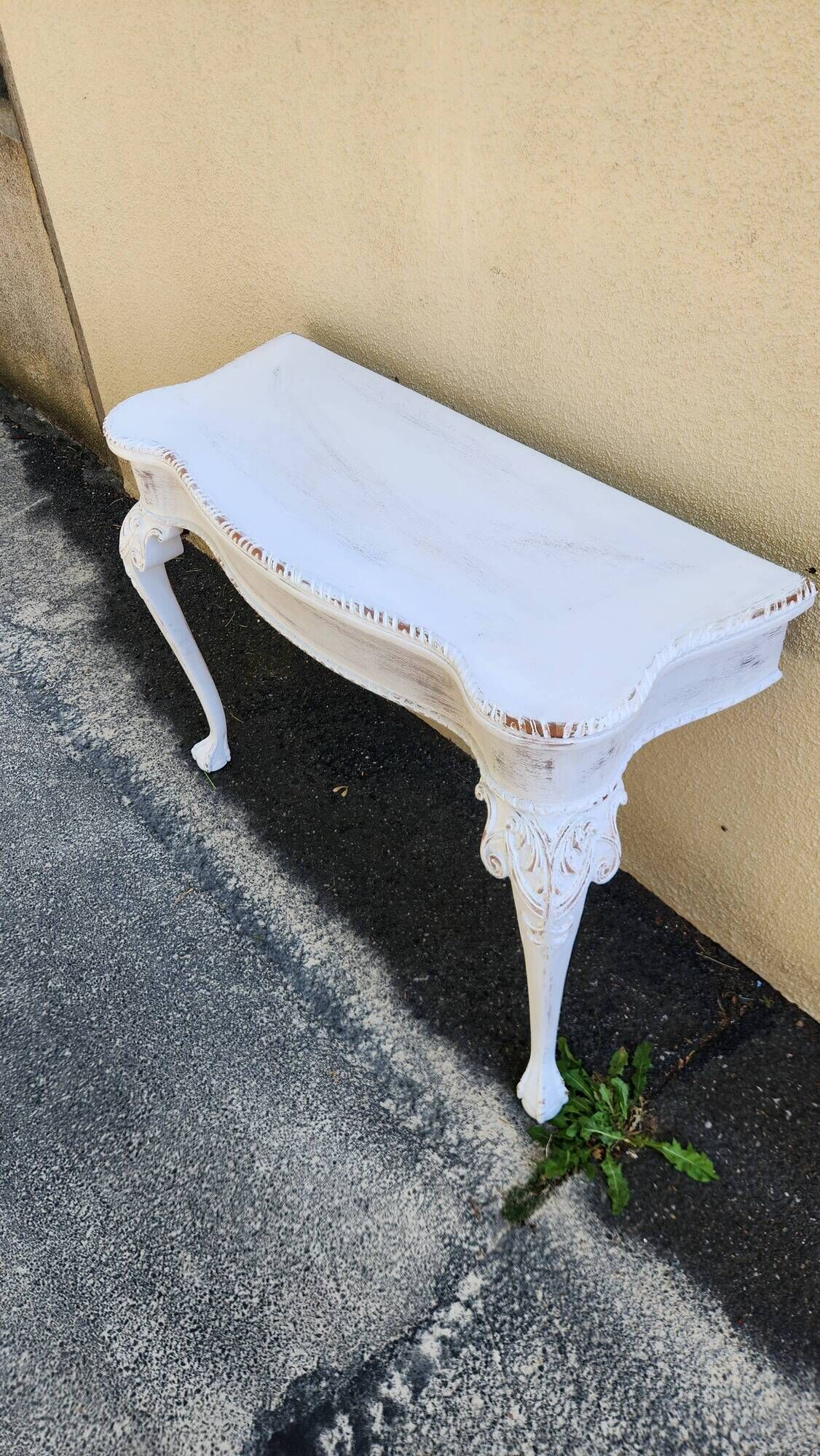 Magnificent console in Gustavian style / Shabby chic patinated.