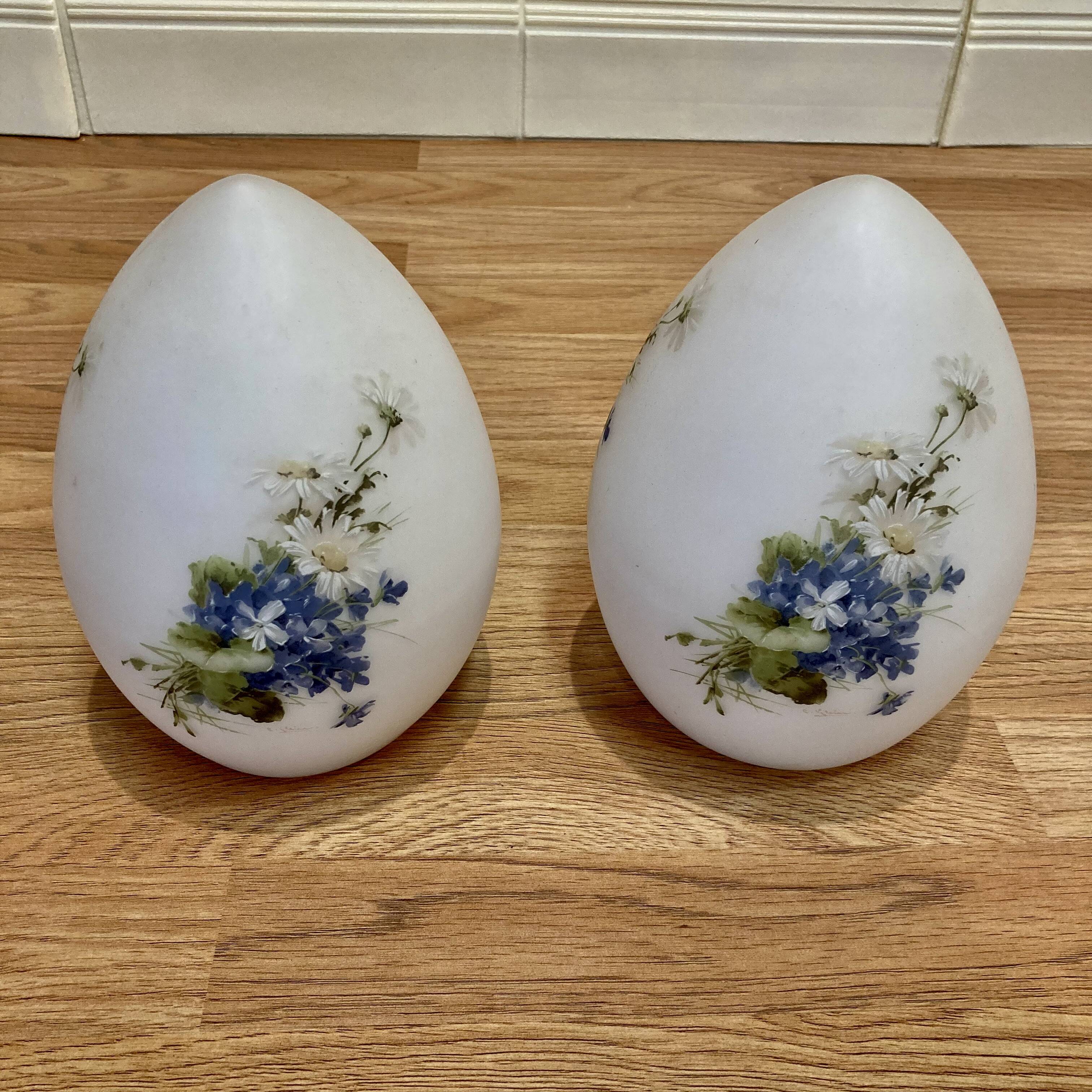 Pair of opaline lamps Design 1950 "Ben Swildens".