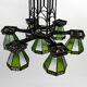 Important wrought iron chandelier, Art Deco Gothic, France, Circa 1920