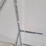 Designer chrome column display shelf - 1970s