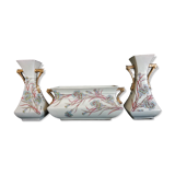 Art Nouveau cracked ceramic trim, eyelet patterns