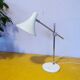 Articulated lamp in white lacquered steel and chrome, 1970.