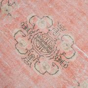 6x9 Turkish Soft Pink Bordered Vintage Rug, 191x282Cm