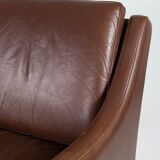 Danish armchair brown leather 60s
