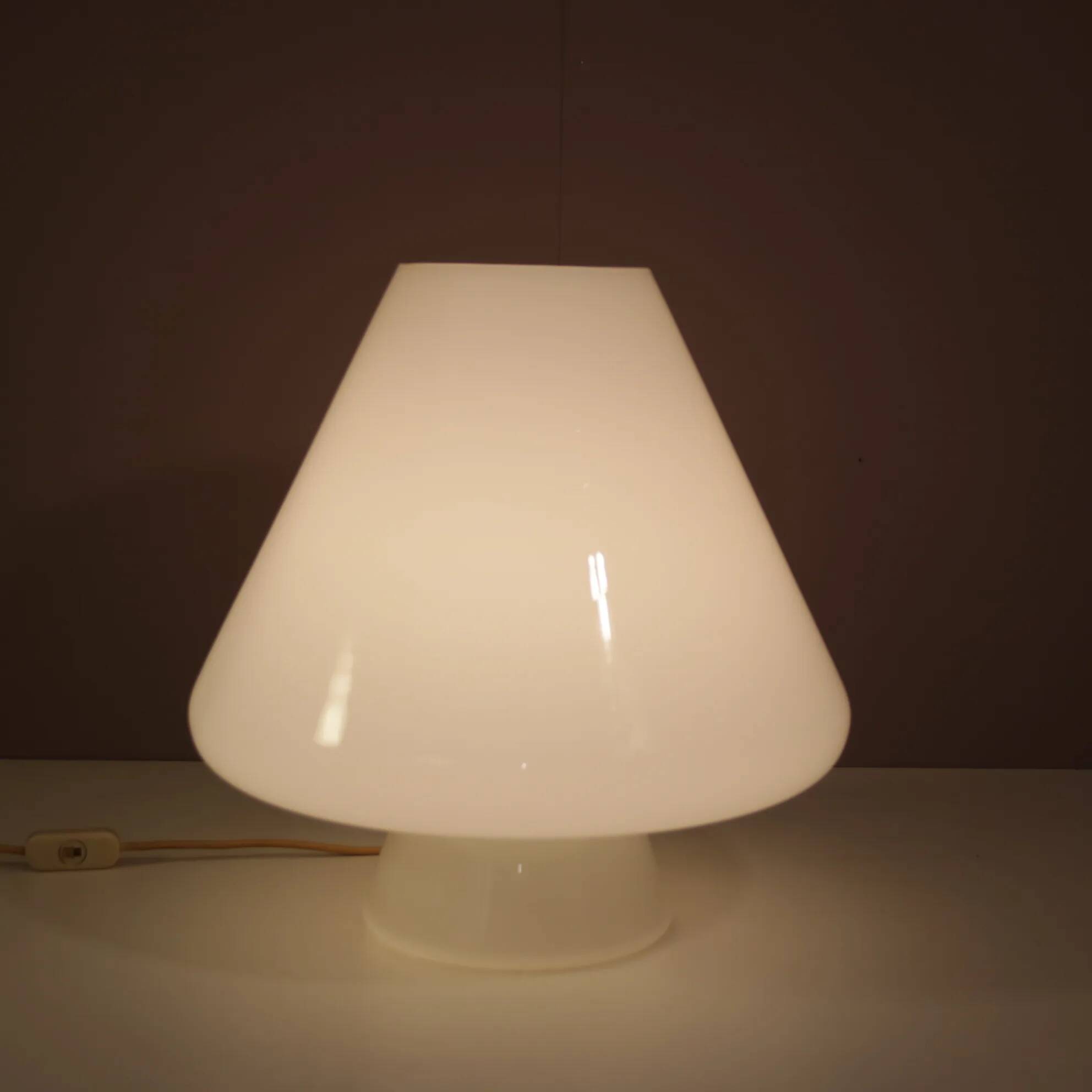 1970s Murano glass table lamp by Venini, Italy