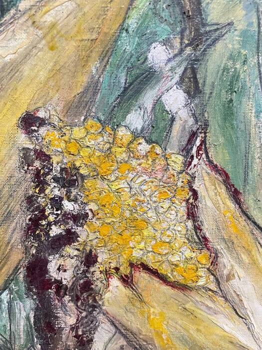 Morokoshi I (Corn I) by Miyazaki Kumiko large Japanese oil painting, 1930-1940