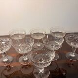 Baccarat and Meisenthal cut glasses 8p.