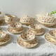 Robj Paris Coffee Tea Set with Floral Yellow Porcelain Core - Vintage Art Deco Style