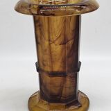 George Davidson Vintage Art Deco Amber Clouded Glass Vase