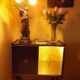Bar furniture on formica wheels with mirror and lighting - 50s