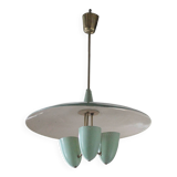 Vintage lacquered metal pendant from the 1950s, Herman Busquet for Hala.
