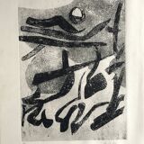 Nicole quétin, the night, c. 1990. etching signed in pencil