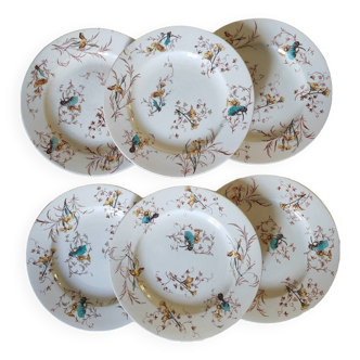 6 Fleurettes Lunéville plates