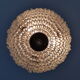 Ceiling light basket with 3 lights in gilded brass