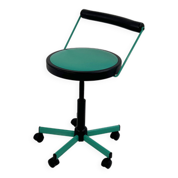 Chaise de bureau ajustable turquoise de Bieffeplast, 1980