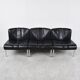 Vintage leather and chrome eurochair lounge chairs by Girsberger, 1970s