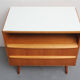 Chest of drawers in cherrywood and formica 1950