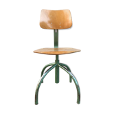 Former green metal workshop chair