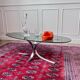 70's coffee table with glass and chrome