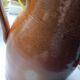 Large old pitcher/milk pot in glazed terracotta