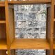 Bamboo cabinet woven and modular pine vintage 1960