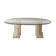 White marble dining table, Samo by Carlo Scarpa, Italy, 1970s