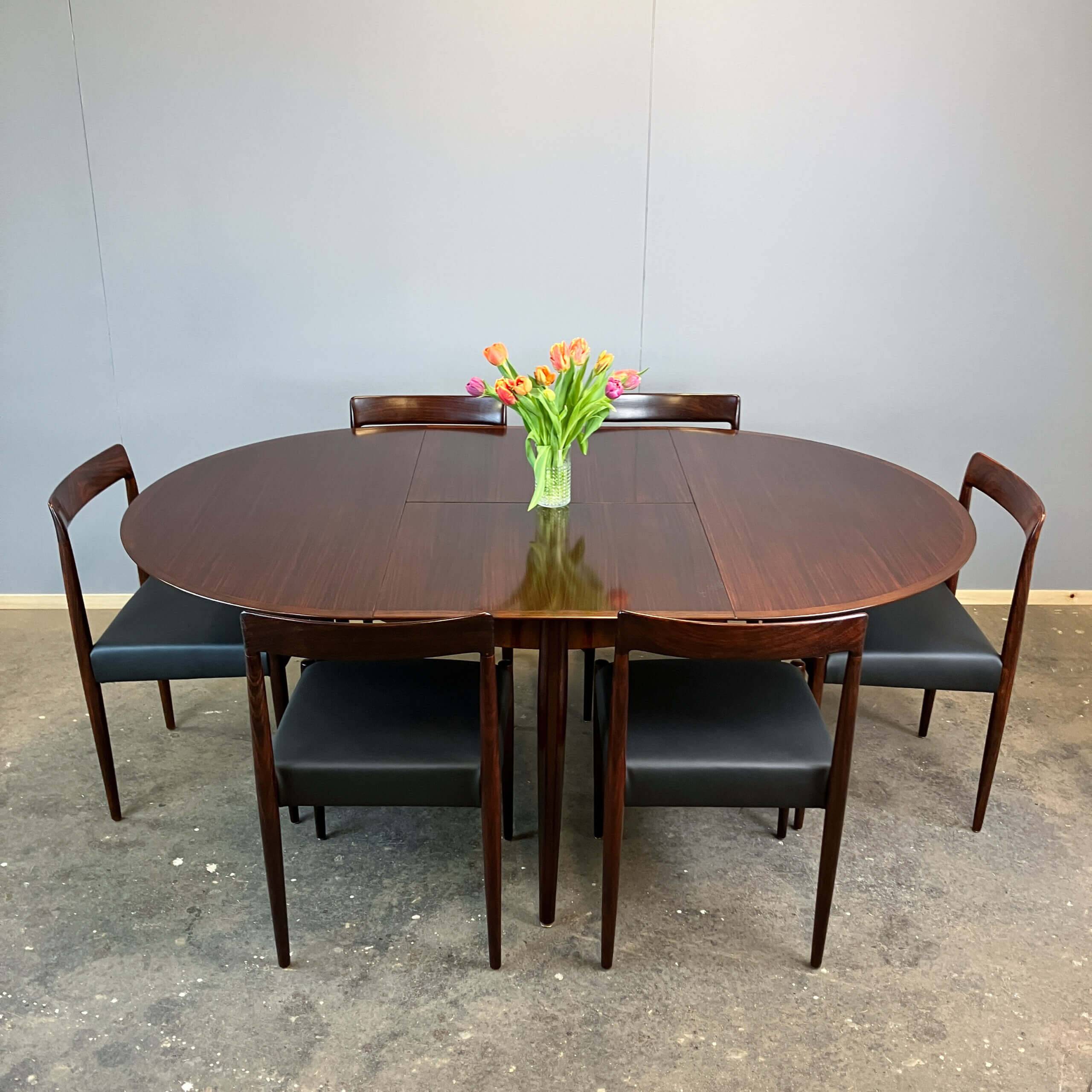 Extendable dining table by Lübke, rosewood, 1960s