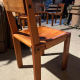 1 lot of 6 chairs by Pierre Chapo