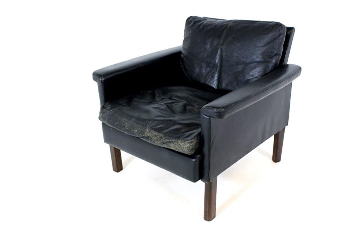 Leather armchair, Mio, Sweden, 1960