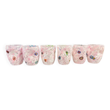 Contemporary Modern Pink Spot with Murrine Murano Glasses - Set of 6