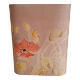 Vintage silk lampshade with floral pattern