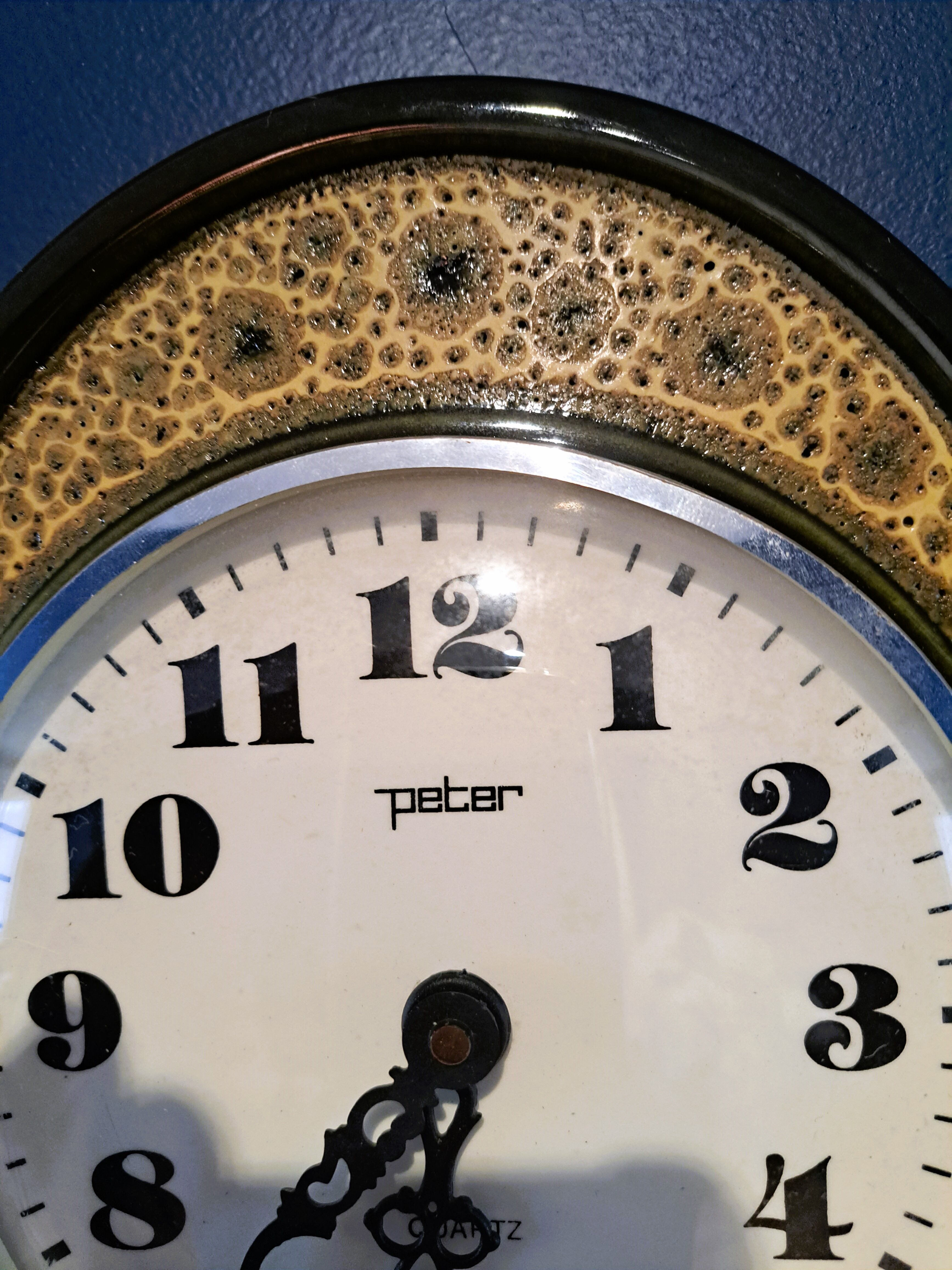 German clock "peter- uhren gmbh" in vintage ceramic