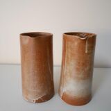 Set of 2 stoneware pitchers